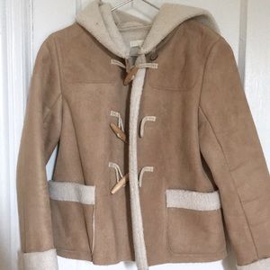 Faux Suede Toggle Coat